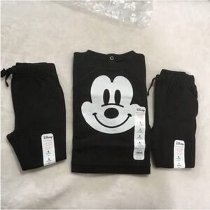Disney Jumping Beans Unisex top & 2 pair pants Mickey Mouse 6 months
